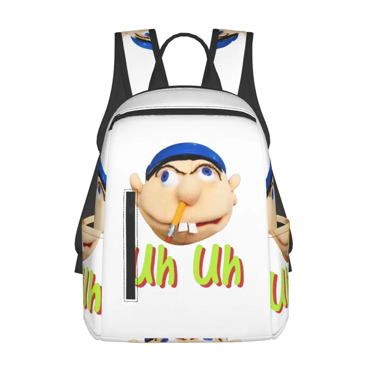 Jeffy I Hate Green Beans Backpack Daypack Large Capacity Children BookBag School Bag Shoulder Bags for Men Women