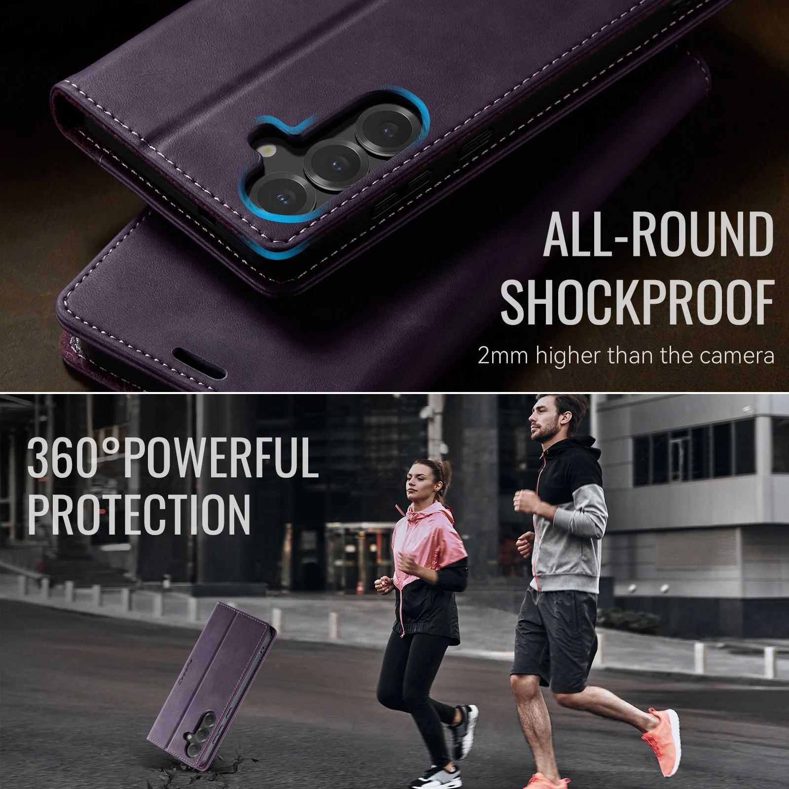 Premium Leather Case For Samsung Galaxy S25 S24 Plus S23 S22 S21 S20 Ultra FE Note20 Ultra S10 Magnetic Flip Wallet Card Cover