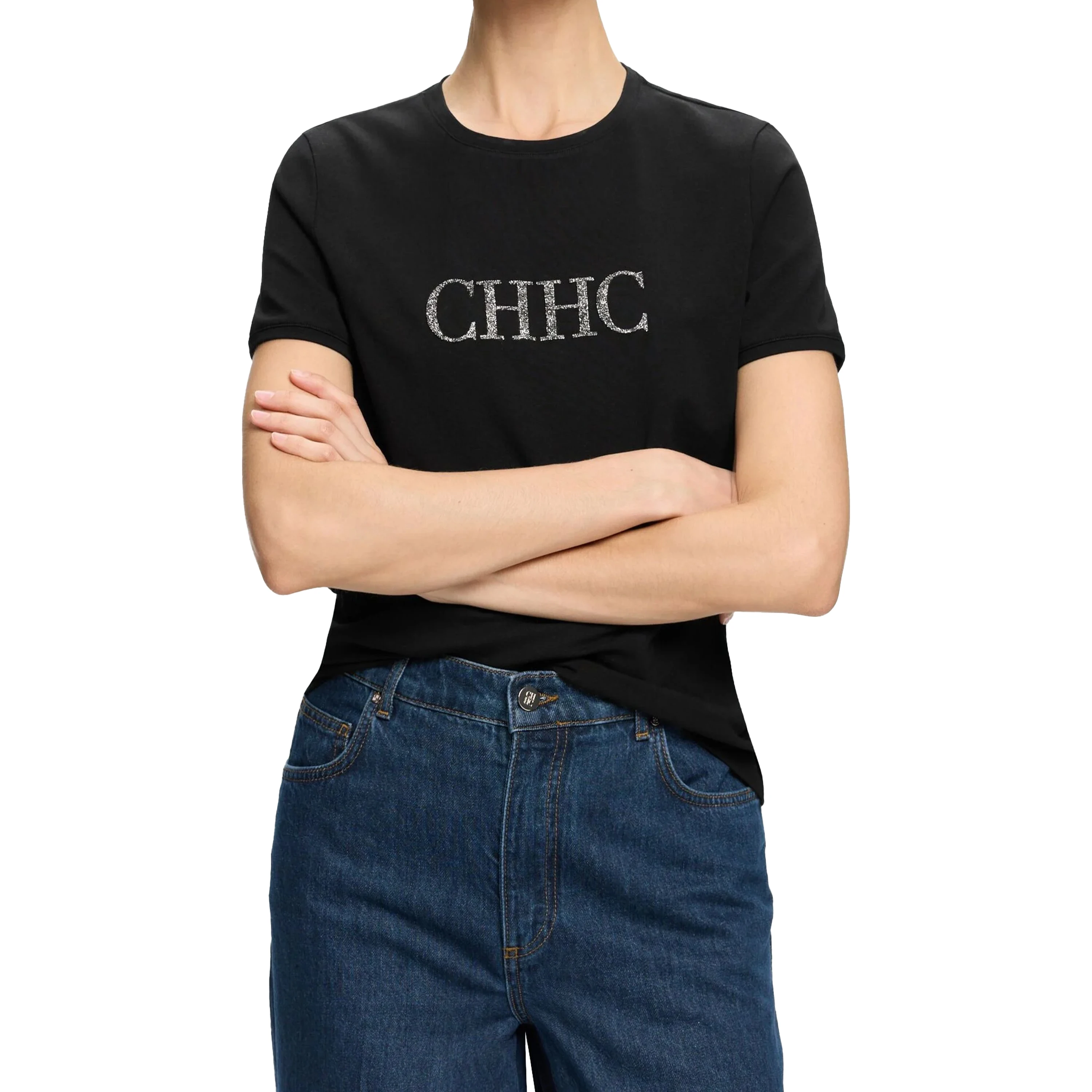 CHCH Summer Female T Shirts Short Sleeve O Neck Casual Rhinestone Design Cotton Laides Tops Summer Women Tee Tops