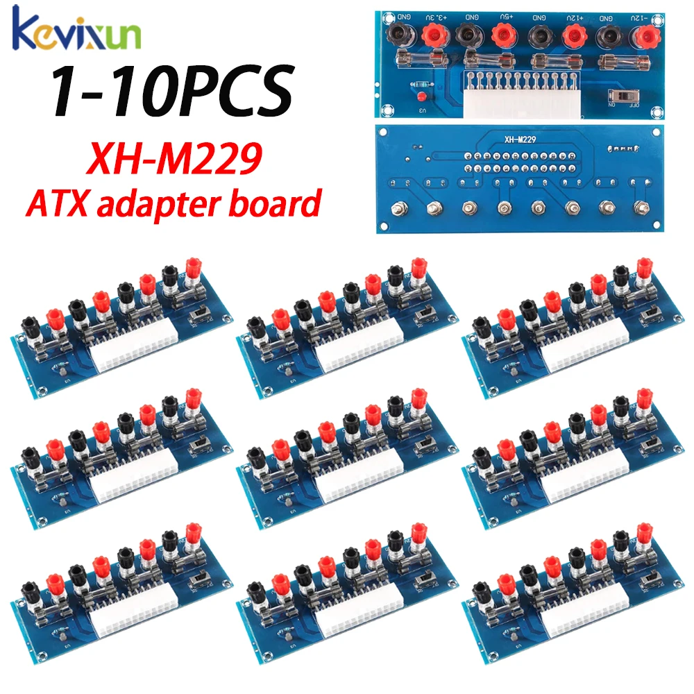

10/1PCS XH-M229 ATX Desktop Chassis Power Supply 24Pin Adapter Board Lead Module Output Terminal Block for Computer Hardware