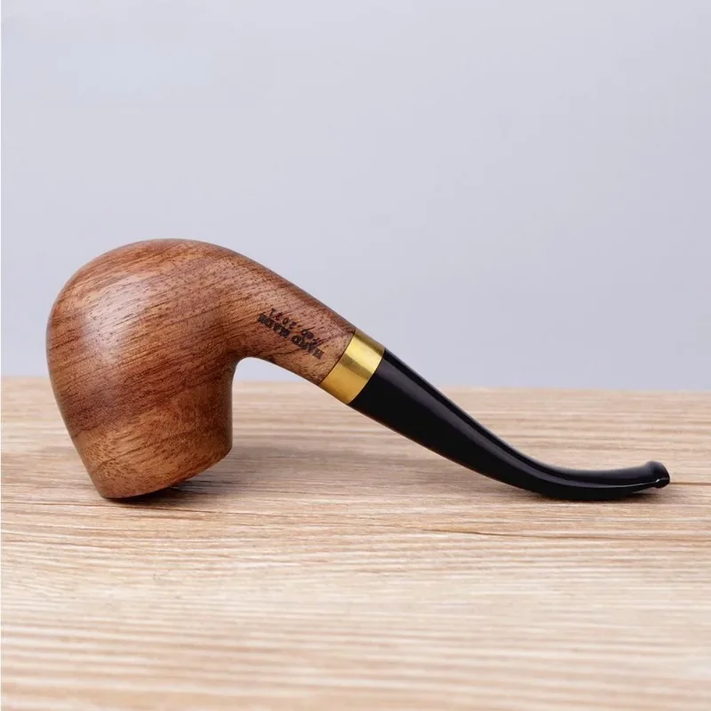 

Classic Rosewood Pipe Filter Tobacco Pipe Handmade Smoking Pipe Vintage Bent Smoke Accessory