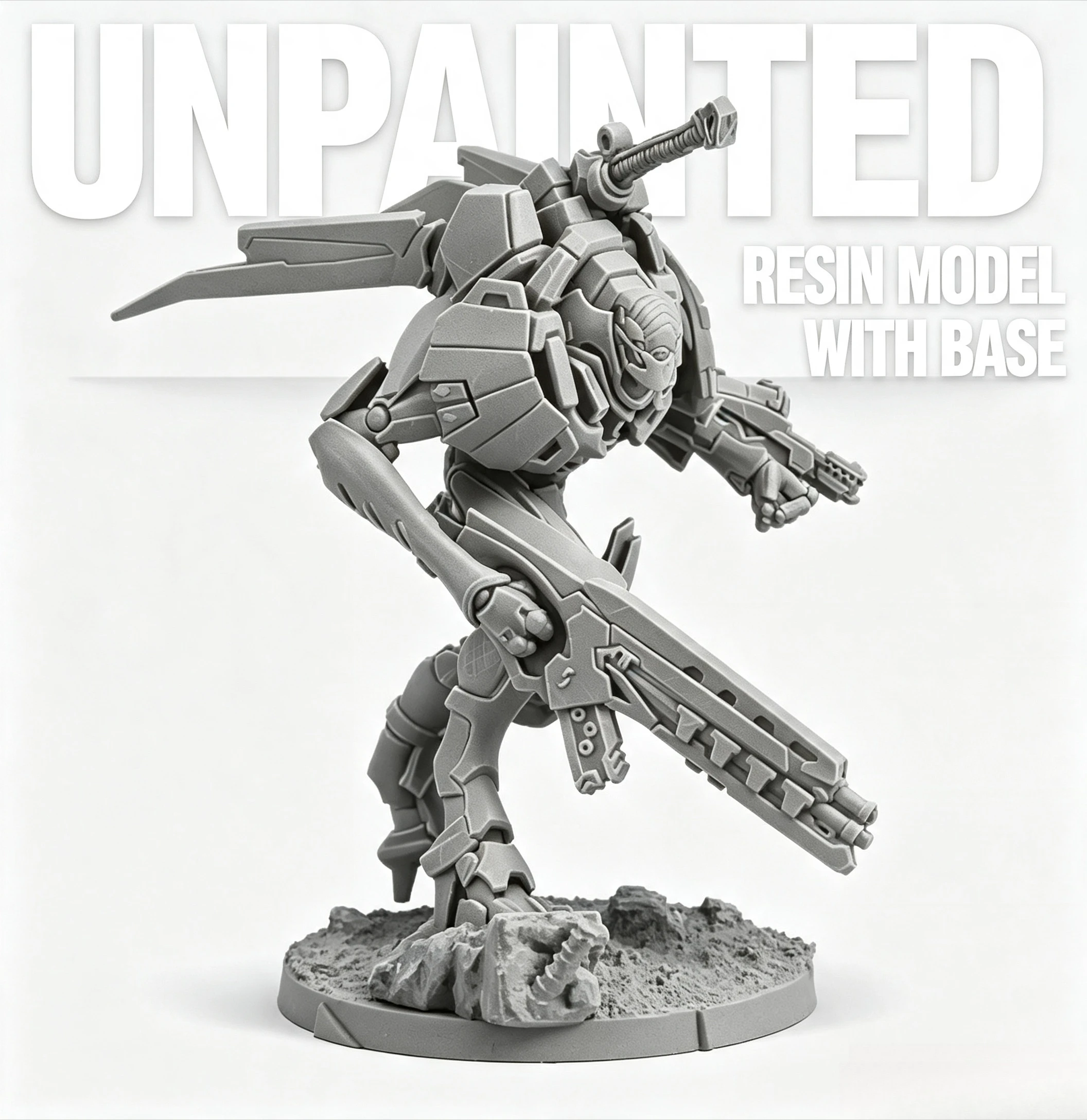 Rare Resin Sphinx (TAG) Unpainted Die-casting Resin Model Kit, Including Base, DIY Model Kit