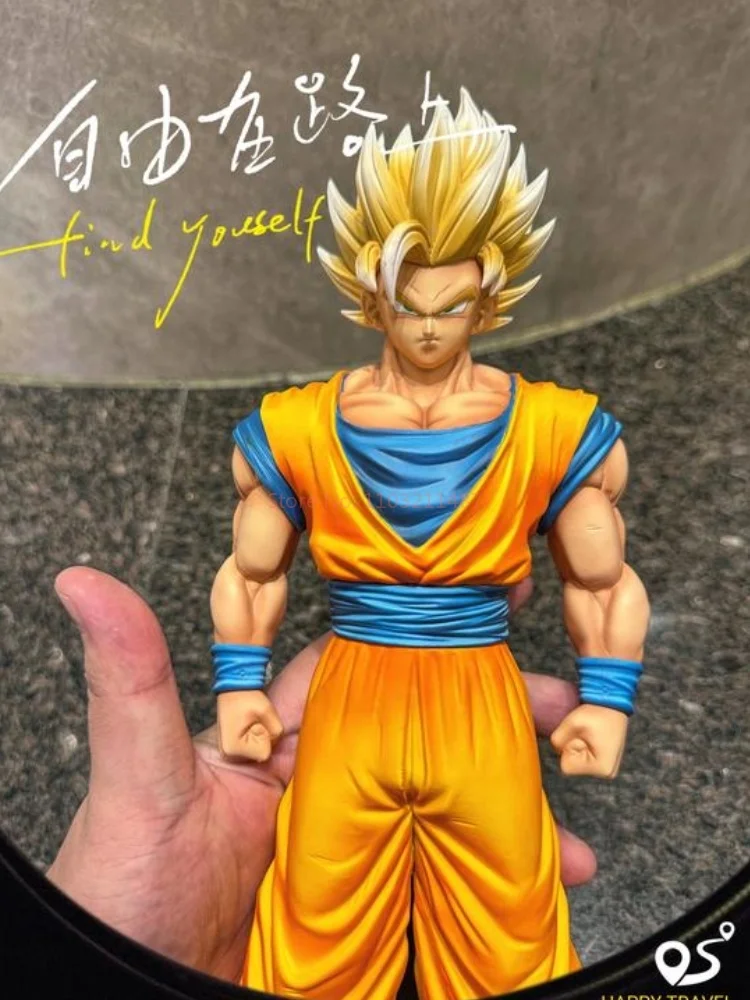 En Stock Hy Dragon Ball Son Goku Ssj1 figura Super Saiyan Goku figuras de acción Ssj2 32cm estatua de Pvc colección modelo juguete para regalo
