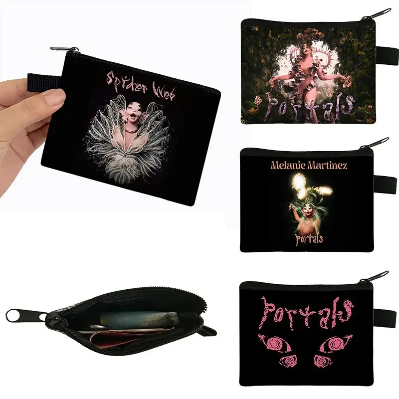 ميلاني مارتينيز-محفظة النقود المعدنية المطبوعة المحمولة للنساء ، أكياس أحمر الشفاه ، أكياس سماعة ، مفتاح ، حقيبة المال بطاقة ، هاراجوكو حامل عملة صغيرة ، هدية