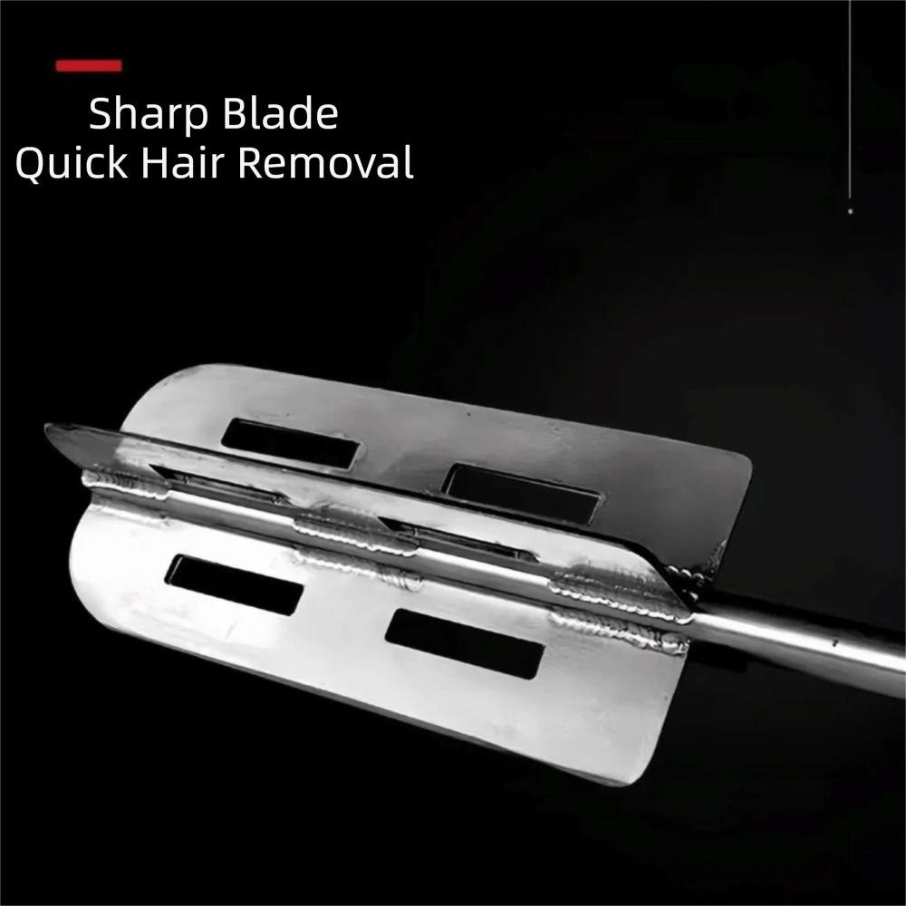 Stainless Steel Hog Hair Scraper Manual Portable Livestock Dehairing Tool Easy Assembly Efficient Hog