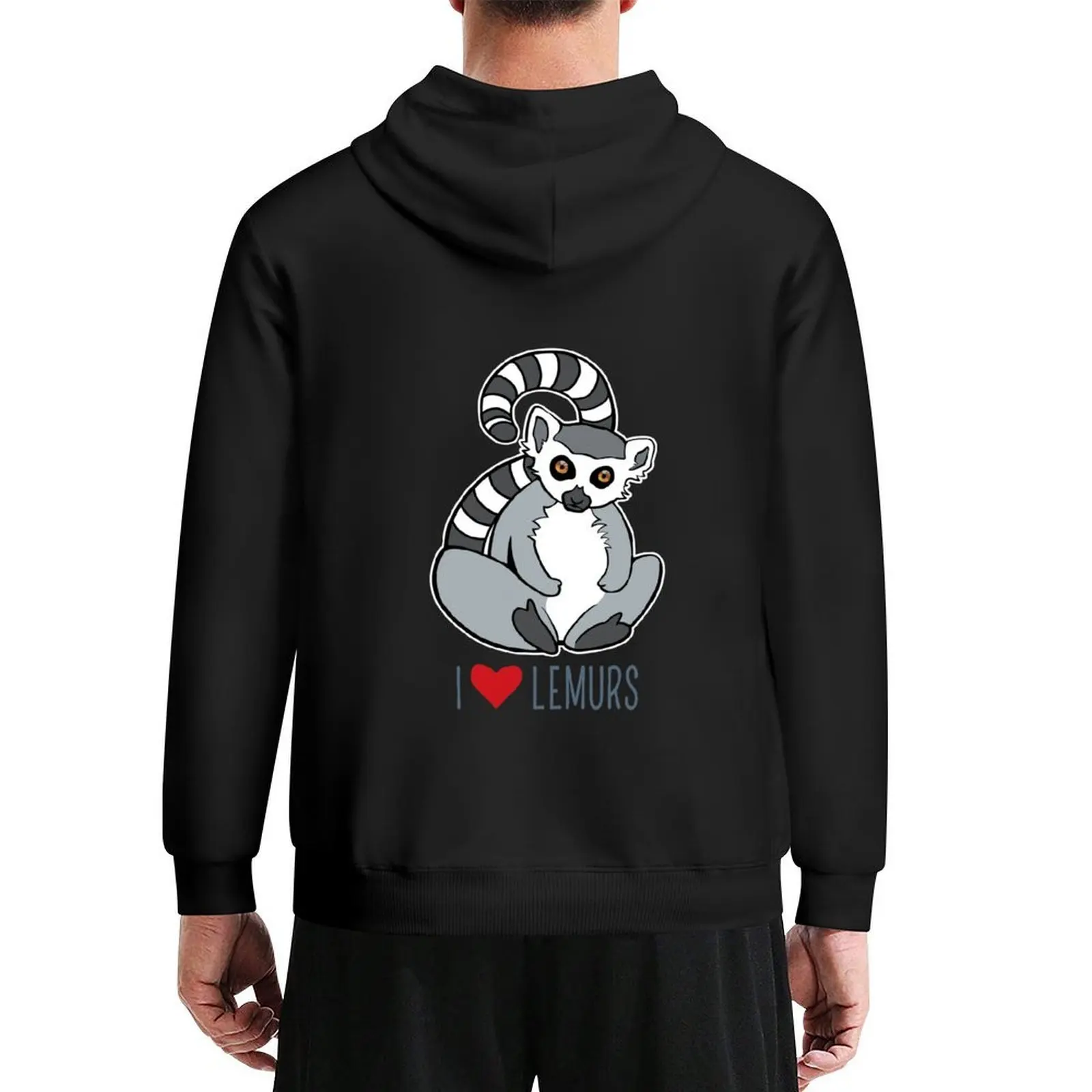 

I Love Lemurs Hoodie men's coat japanese style anime clothing men clothing hoodies and sweatshirts new