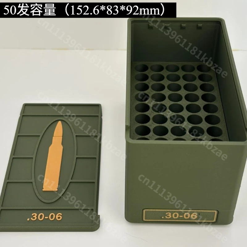 Springfield Bullet Storage Box 3D Printing 30-06 7.62 Bullet Storage Box Military Fans Collection Desktop Display Box