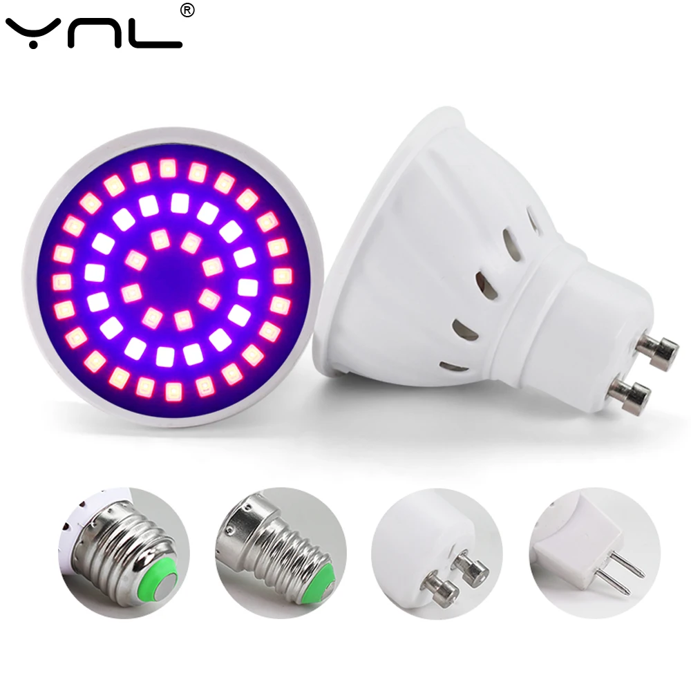 Bombilla LED de cultivo AC 220V E27 E14 GU10 MR16 lámparas de invernadero hidropónico Phyto lámpara para semillas de espectro completo iluminación