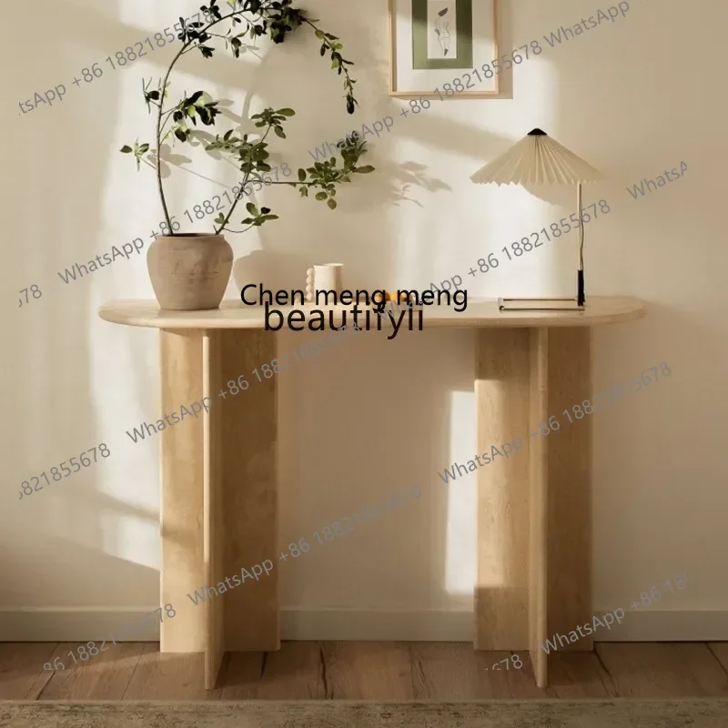 

CC Light luxury entrance table a few narrow tables against the wall, small apartment entry yellow cave stone entrance table