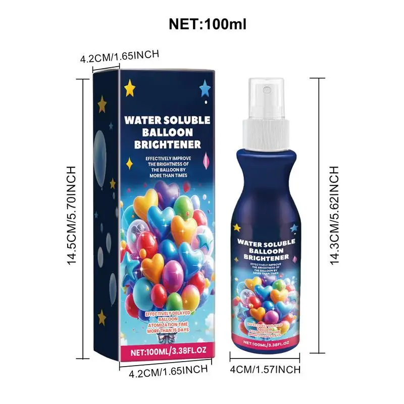 Balloon Shiny Spray Colorful High Gloss Prevent Oxidation Anti Fading Polish Birthday Party Decoration Balloon Brightener Spray