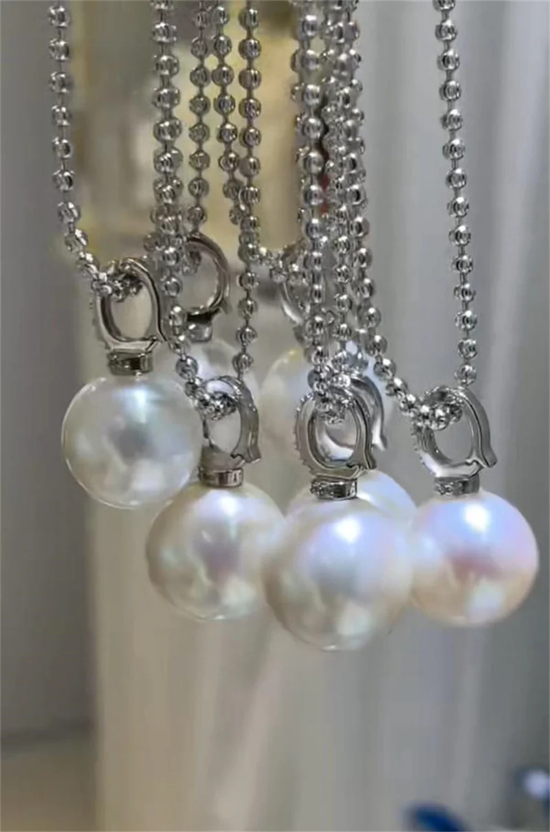 Classic Elegant Natural White Pearl Chokers Necklace For Women Men Wedding Banquet Necklaces Edison Beads Jewelry Party Gift