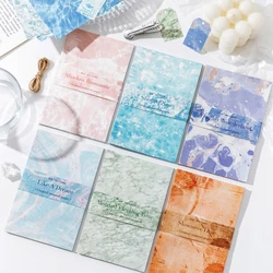 30pcs Vintage Journaling Scrapbooking Supplies Water Wave Oil Painting Color Journals Planners Aesthetic Collage Material paper