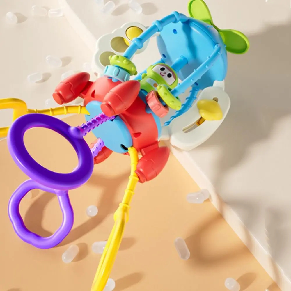 Cartoon Baby Sensory Montessori Toy Early Educational Sensory Development Pull String Sensory Toy Develops Cognitive