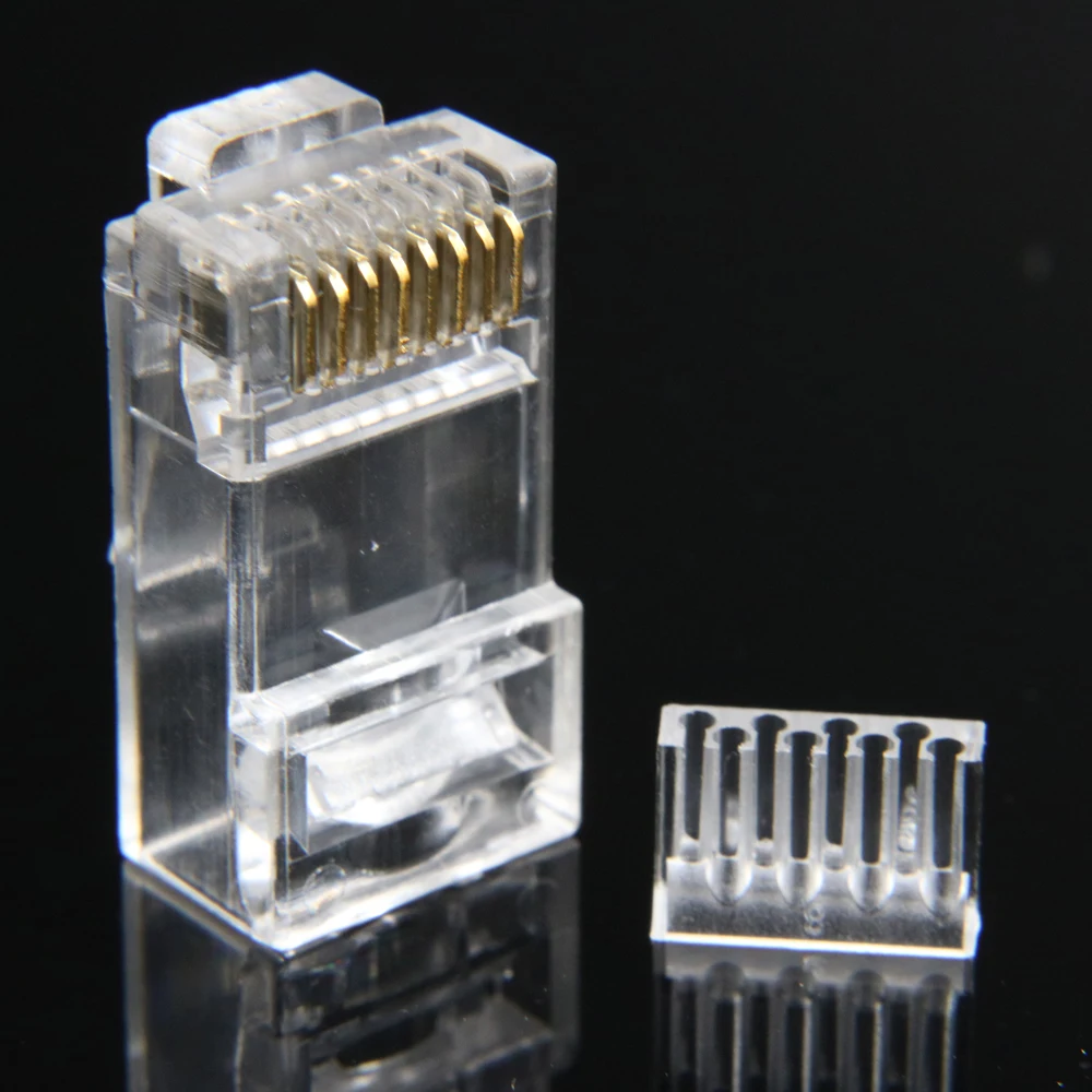 Xintylink-イーサネットケーブルコネクタ,Cat6 LANネットワークコネクタ,rj45 8p8cモジュールキャット6 utp,金メッキ,50個