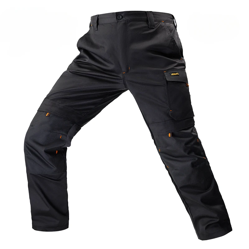 Multi-pockets Elastic Work Cargo Pants Men  Wear-resistant Protective Safety Work Trousers Outdoor Casual Sports Tactical Pants