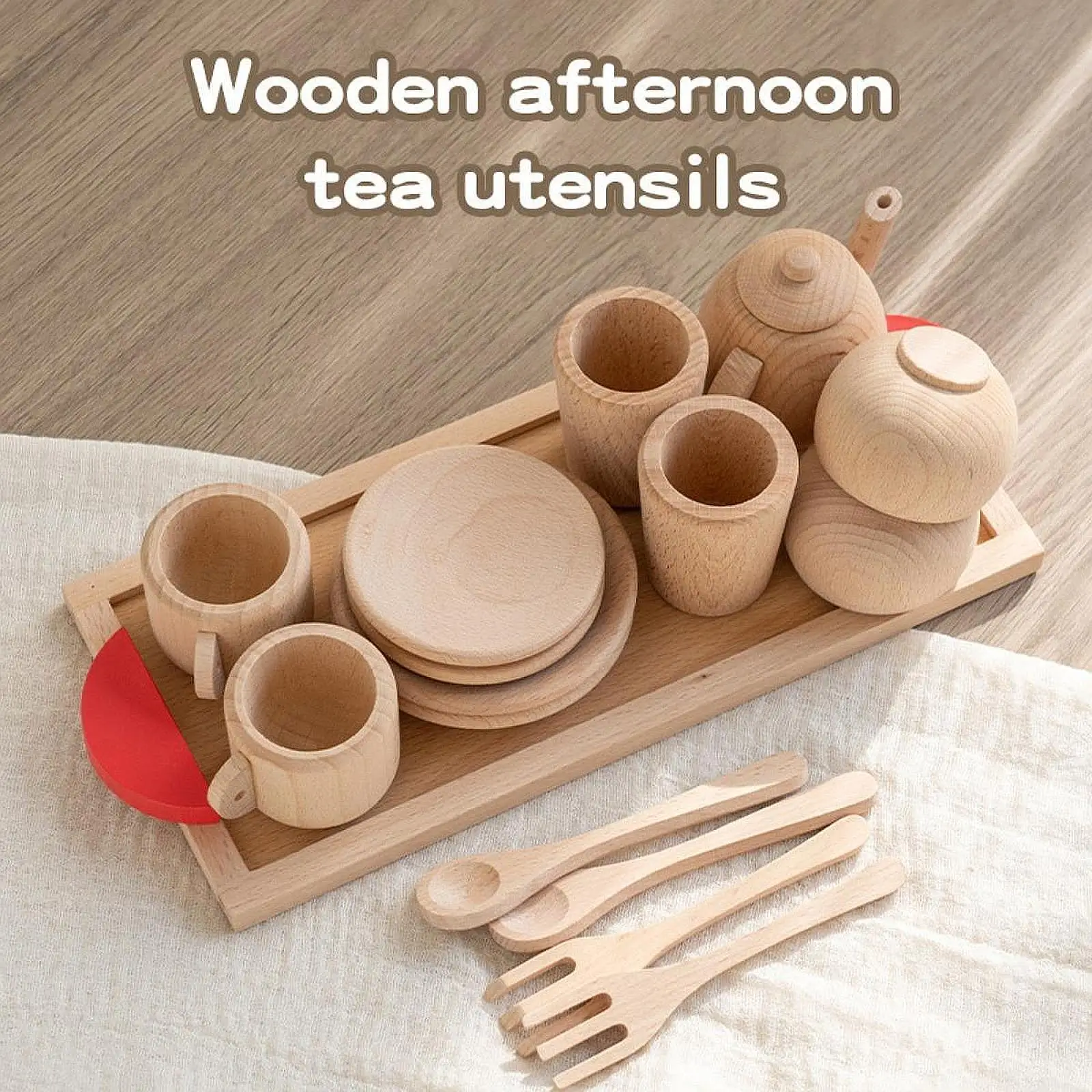 Conjunto de brinquedos de cozinha brinquedo educativo jogo role play de madeira crianças conjunto de chá playset para meninos meninas idades 3 4 5 anos de idade crianças