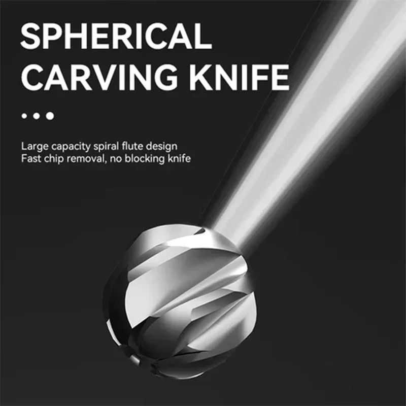 LUOWEI 0.3/0.4/0.5mm Testa di coltello da intaglio sferica per IP Android Huawei Scheda madre CPU Testa di lucidatura per riparazione giunti di saldatura