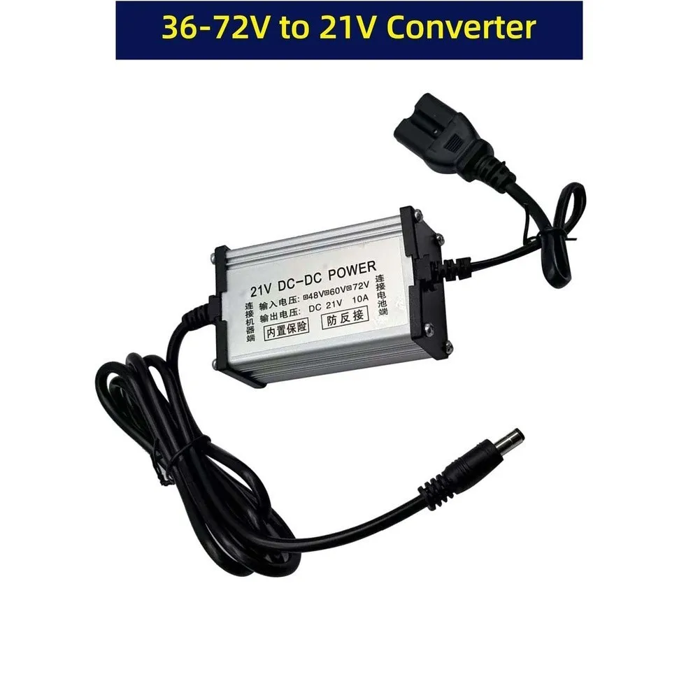 36V 48V 60V 72V to 21V DC Converter Cable 10A for Max Output for Electric Vehicle Accessories and Portable Power Systems