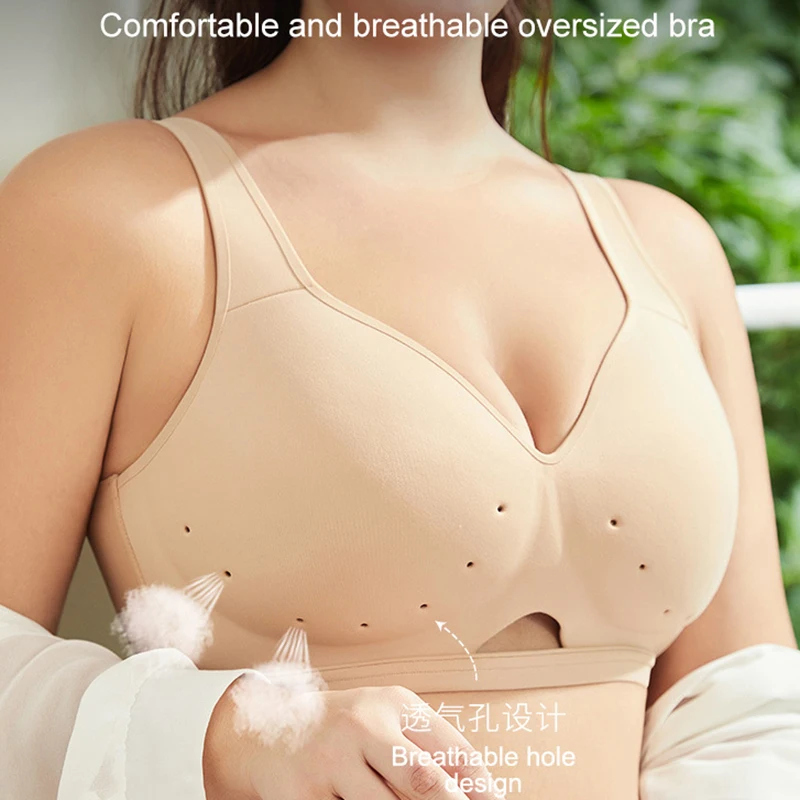 Wireless Push Up Bras for Women Breathable Smooth Seamless Brassiere Female Lightly Padded Large Size Underwear M L 3XL 4XL 5XL