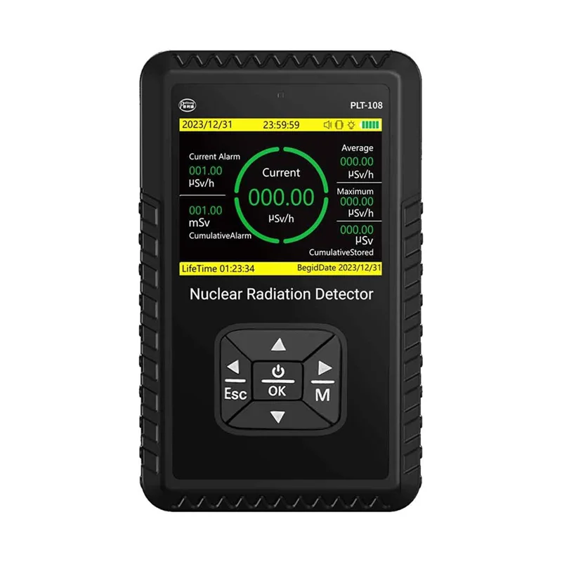 N93R Geiger Counter Nuclear Radiation Detector - Portable Handheld Beta Gamma X-Ray Radiation Monitor Meter With LCD Display