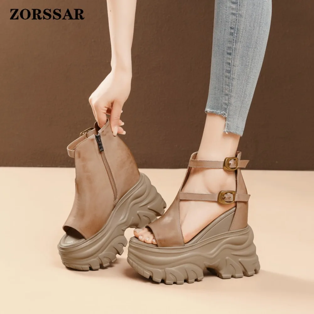 

Летние женские сандалии на танкетке 2026: Новая модная коллекция, нескользящие пляжные туфли, легкие повседневные платформенные сандалии для женщин