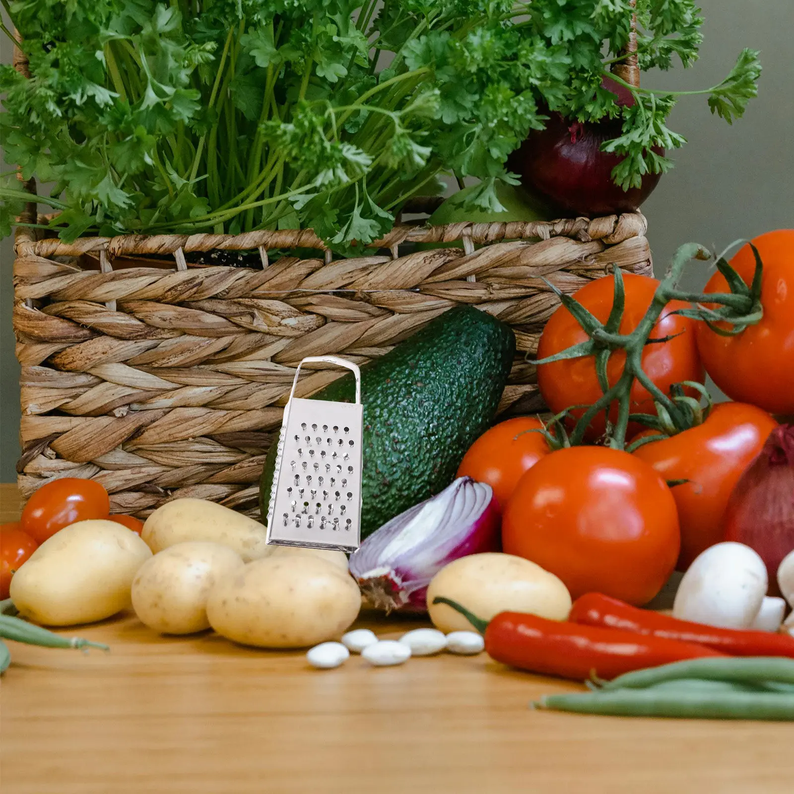 Juego de 6 Mini Ralladores de Cocina de Acero Inoxidable, Herramienta Versátil de Cuatro Lados para Preparar Queso, Patatas, Zanahorias, Calabacines, Jengibre y Ajo