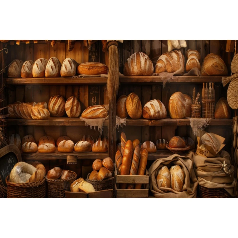 Деревянные доски, кухонный фон для пончиков и хлеба, выпечка хлеба, еда, торт, портретная вечеринка, кухонные инструменты, фон для фотосессии