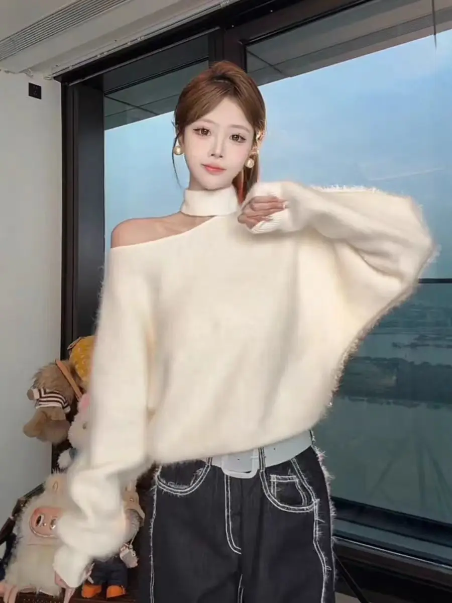 

Gagarich Sweater Women Autumn Winter Collection Lazy Relaxed Super Beautiful Soft Sticky Temperament High End Design Knitted Top