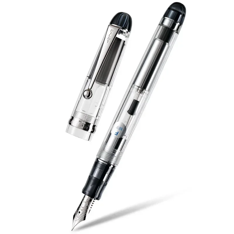 日本オリジナルパイロットカスタム 74 透明 14 18k ゴールド樹脂万年筆