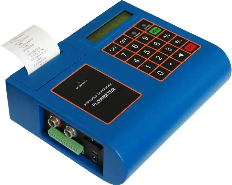 TUF-2000P-TM-1 Portable Ultrasonic Flow Meter DN50–700mm Digital Liquid Flowmeter with Clamp-On Transducers