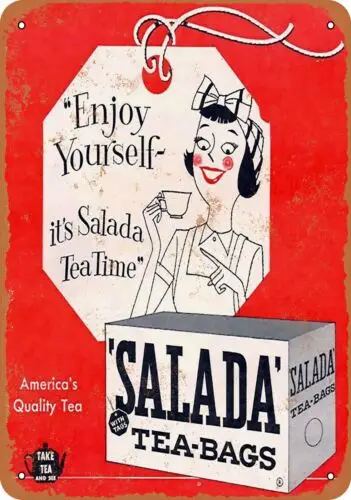 Metal Sign - 1956 Salada Tea Bags - Vintage Look Reproduction