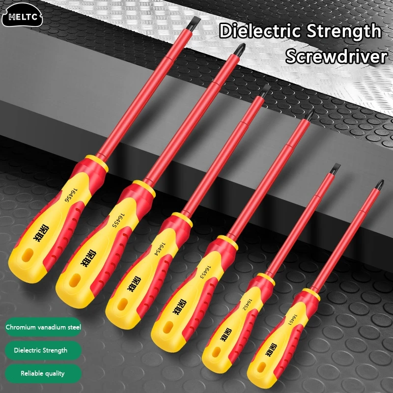 1PCS Insulated Slotted Hand Screwdriver Electrician\'s Repair Tool Multifunctional Hand Tools Daily decoration, household tools