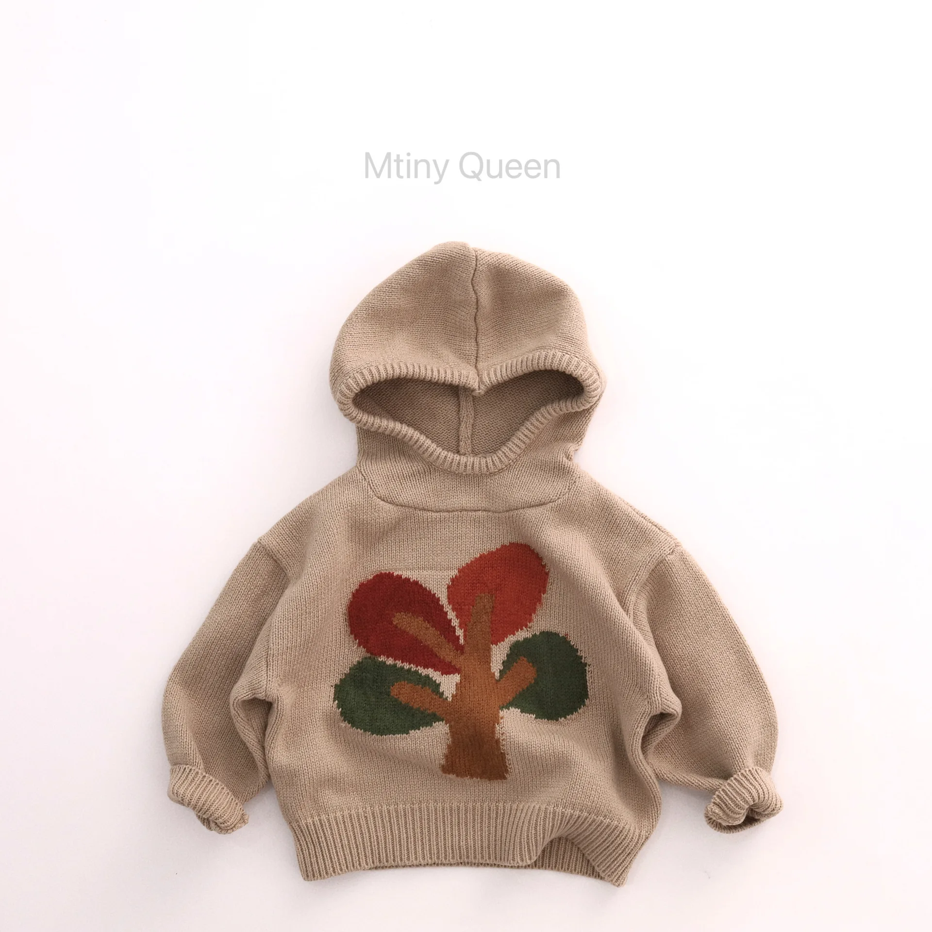 2026 Autumn Winter Kids Boys Sweater BELLBELL 1-6Yrs Baby Boys Tree Jacquard Knitwear Loose Toddler Infant Boys Hoodies Pullover