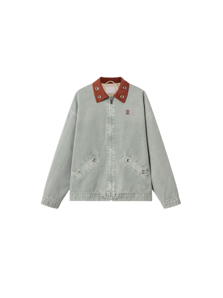 

Royalty High-End Summer 2026 Couple's Letter Logo Embroidery Color Block Wadlesworth Texture Jacket Outerwear Fashionable Casual