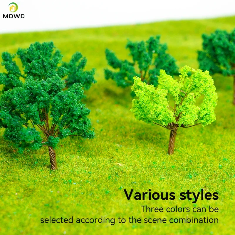 3CM 4CM 5CM Z Schaal Miniatuur Draadboom Model Bergzand Tafeldecoratie Bouwstenen DIY Groene Boom