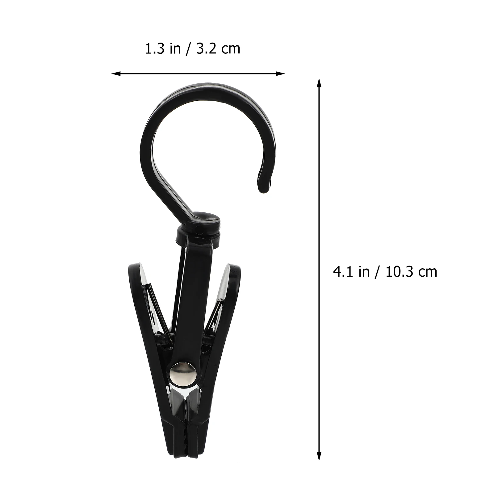 

10 Pcs Curtain Clip Drapery Clips with Rings Hooks Rotatable Plastic Coat Hangers