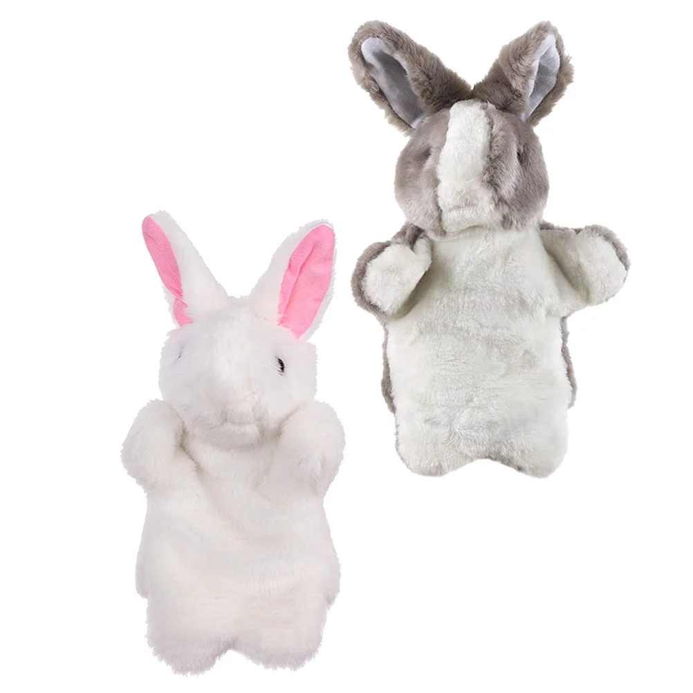 

2Pcs Soft Rabbit Hand Puppet for Kids Interactive Storytelling Game Educational Playtime Prop Promotes Creativity Communication