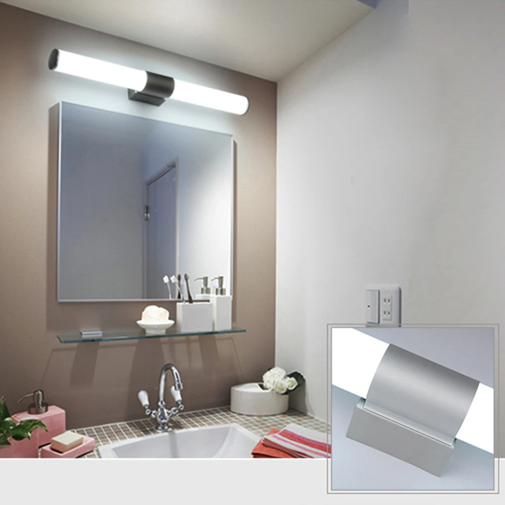 Imagem -03 - Estilo Simples Led Wall Light Luzes de Espelho Banheiro Vestiário Cozinha Lâmpada de Parede Decoração Interior 22w Ac85265v