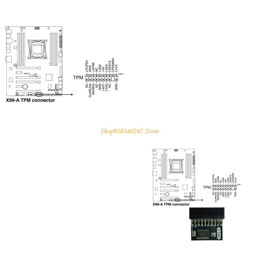 

Модуль криптографического процессора Q22A TPM 2.0 для повышения безопасности ПК и ремонта материнской платы