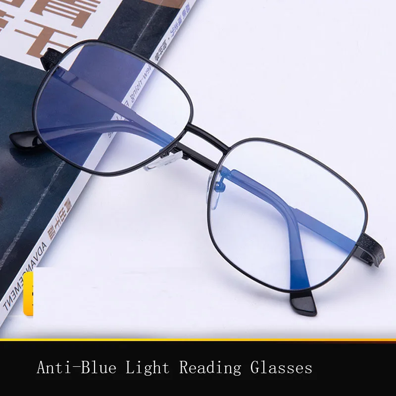 

Ultralight Square Oversized Frame Reading Glasses Men Women Computer Anti-Blue Light Magnifying Eyewear Eyeglasses 1.0-4.0