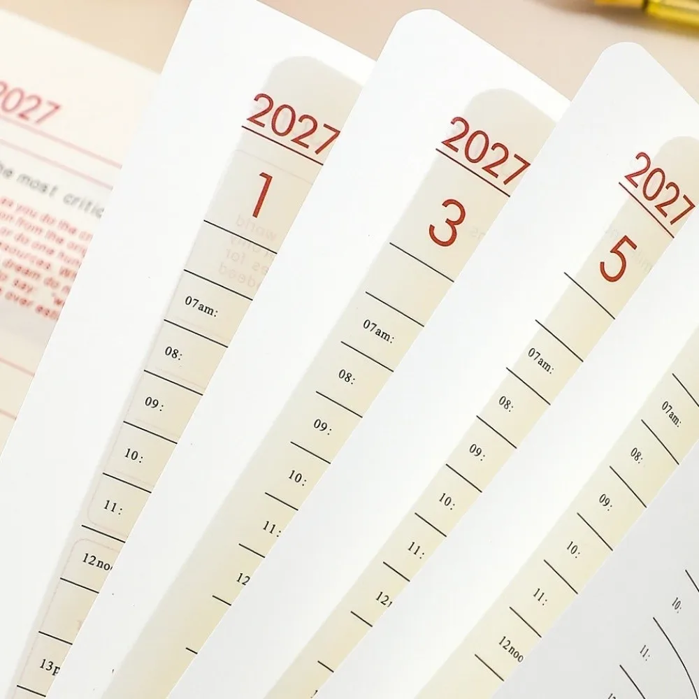 A5 2027 Schedule Book Calendar Notebook Diary Writing Pads Agenda Planner Notebook Multi Functional Convenient
