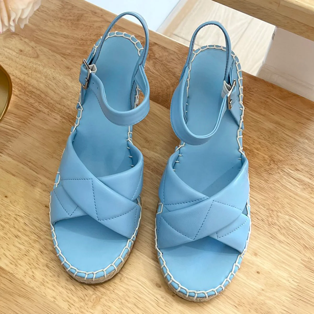 

2026 Women's Double Strap Suede Platform Slides, Open Toe Chunky Sole Comfortable Summer Sandals YYT26030171