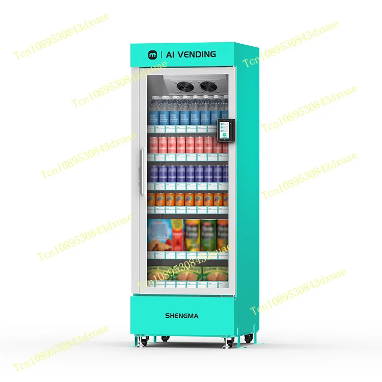 Shengma Smart AI Vending Machine 24/7 Unattended Retail 520L Capacity 4G LTE Enabled Card/Scan Payment