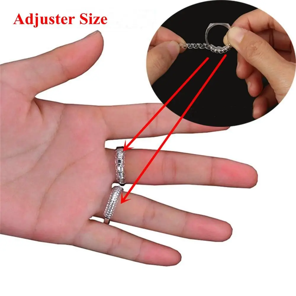 1Pc/5Pcs/10Pcs/12Pcs New Jewelry Parts Invisible Ring Size Adjuster Tightener Reducer Shell Hard Guard Resizing Tools