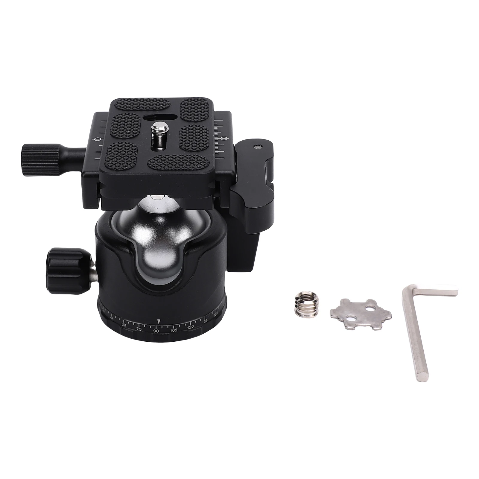 35mm Low Profile Tripod Ball Head with Aluminum Alloy Panoramic Quick Release Plate for Monopod DSLR Camcorder