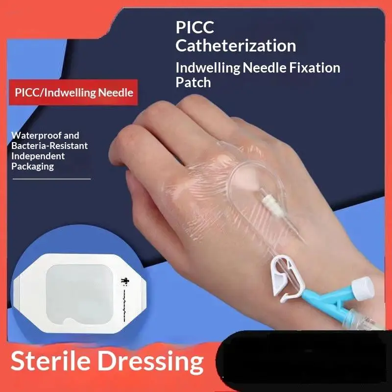 10Pcs Waterproof PICC Indwelling Needle Fixation Patch With Sterile Design And Independent Packaging For Hospital Home Use