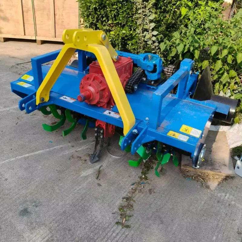 Farm Tractor Mounted Rotary Tillage Ridger Machine One Pass Rotary Tiller Ridge Maker for Vegetable Fruit Seedling Bed