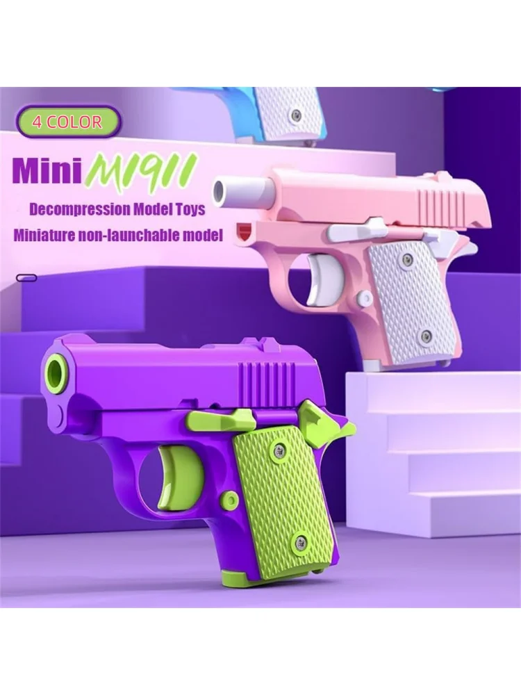 Jouets de petits pistolets imprimés en 3D, Mini pistolets anti-Stress pour enfants et adultes, adaptés à soulager le TDAH, cadeau d'anxiété, 1911