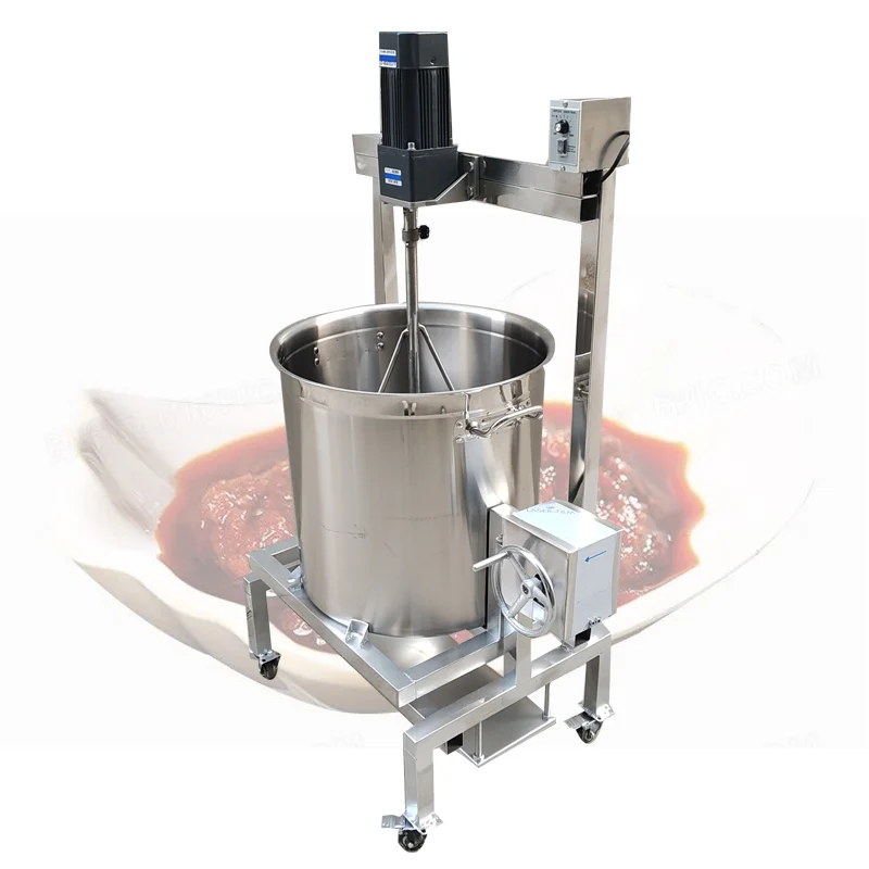 

Hot Pot Bottom Material Frying Machine Commercial Full-Automatic Spicy Bean Paste Chili Jelly Boiling Sauce Machine Mixer