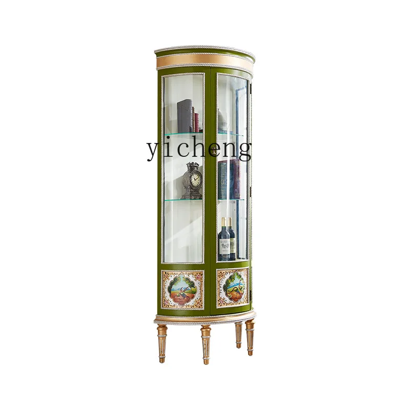 

Zk Painted Wine Cabinet Wall Cabinet Solid Wood Corner Cabinet Bookcase